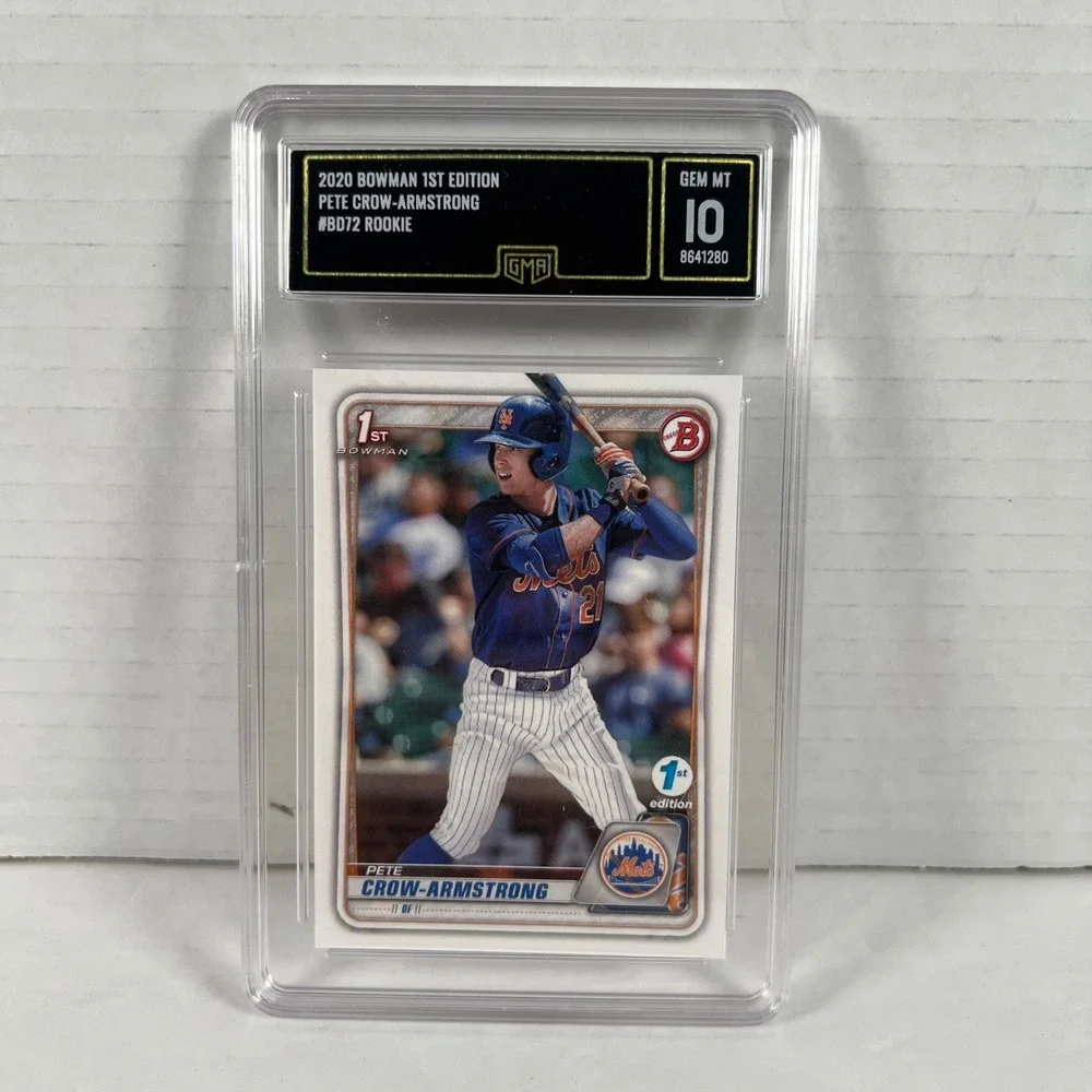 2020 Bowman 1st Edition Pete Crow-Armstrong #BD72 Rookie GMA 10 Gem Mt Mets